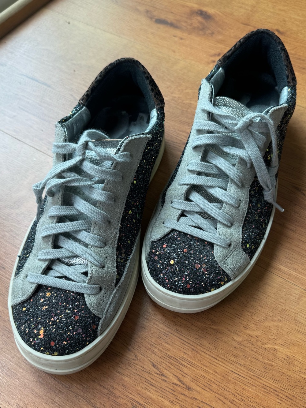 P448 John Glitter Melange Low-Top Sneakers
